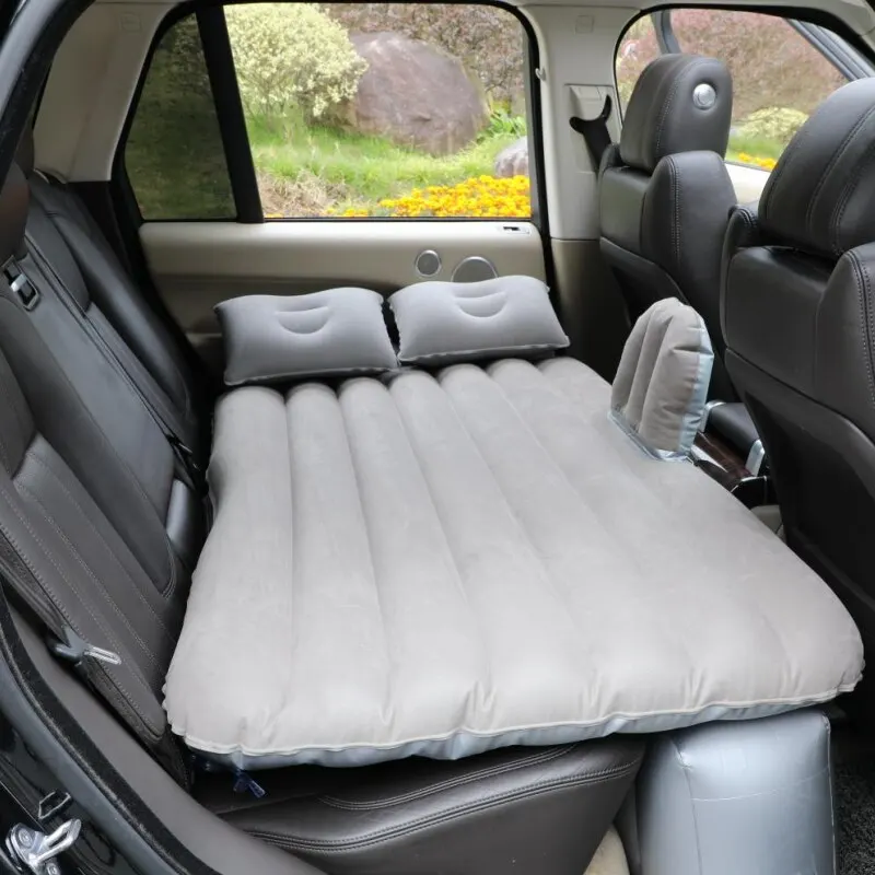 Lit gonflable flocage de tissu de protection de l'environnement automobile ultra-doux lit à coussin d'air voiture portable confortable