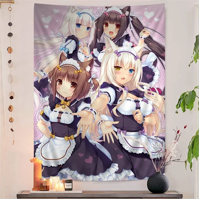 Anime Netelesara Film Sticky DIY Tapisserie Murale, Hiphelicopter Fleur Tapis Muraux, Dortoir Décor Art Mural 6
