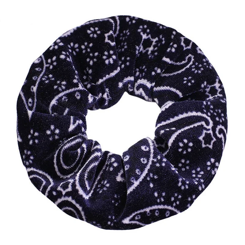 Koranische Samt Paisley Haargummis Große Haar Accessoires_voghion.com