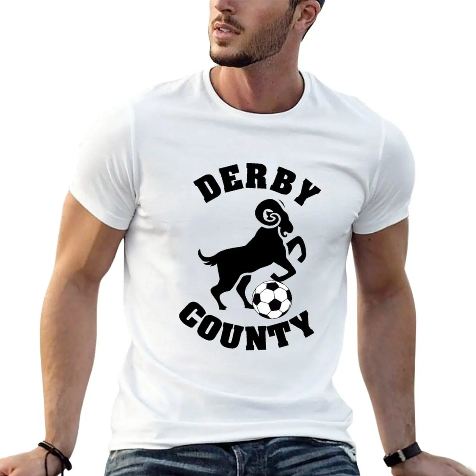 Derby The Rams T-Shirt Camicetta Summer Top Felpe, Uomo