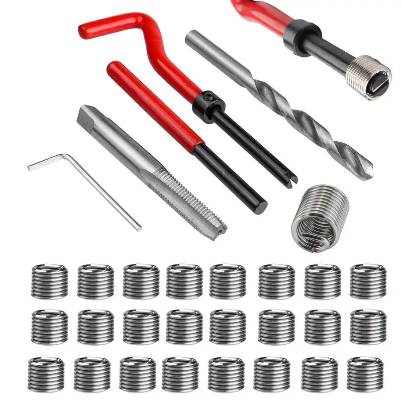 

Портативный набор для резьбы 30 шт., набор инструментов для резьбы, метрические резьбы, М8X1,25 мм