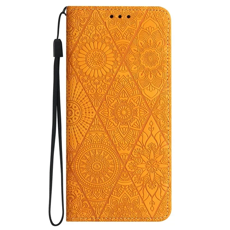 Vintage Flower Magnetic Leather Wallet Book Cover Case