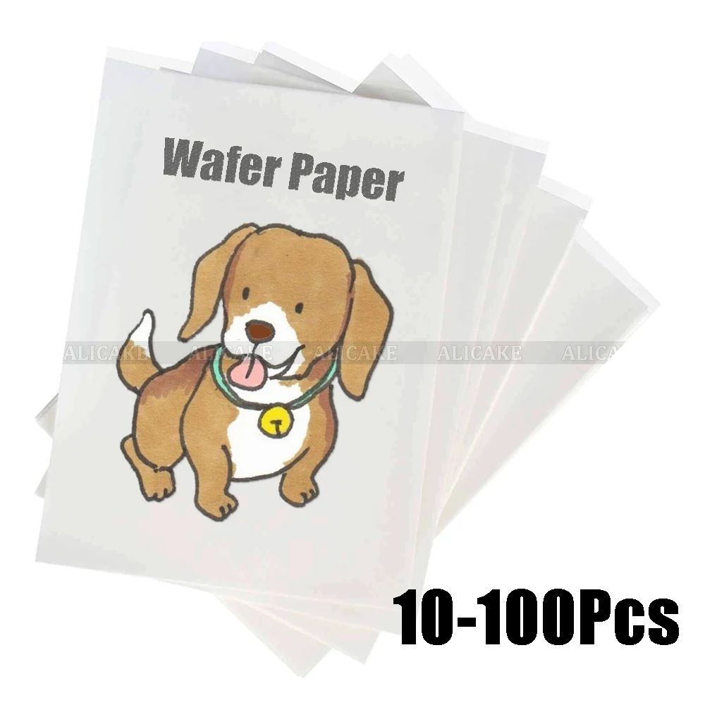 100 Wafer paper - Feuilles azyme A4 / papier hostie deux faces lisses -  TopCake - Cook Shop