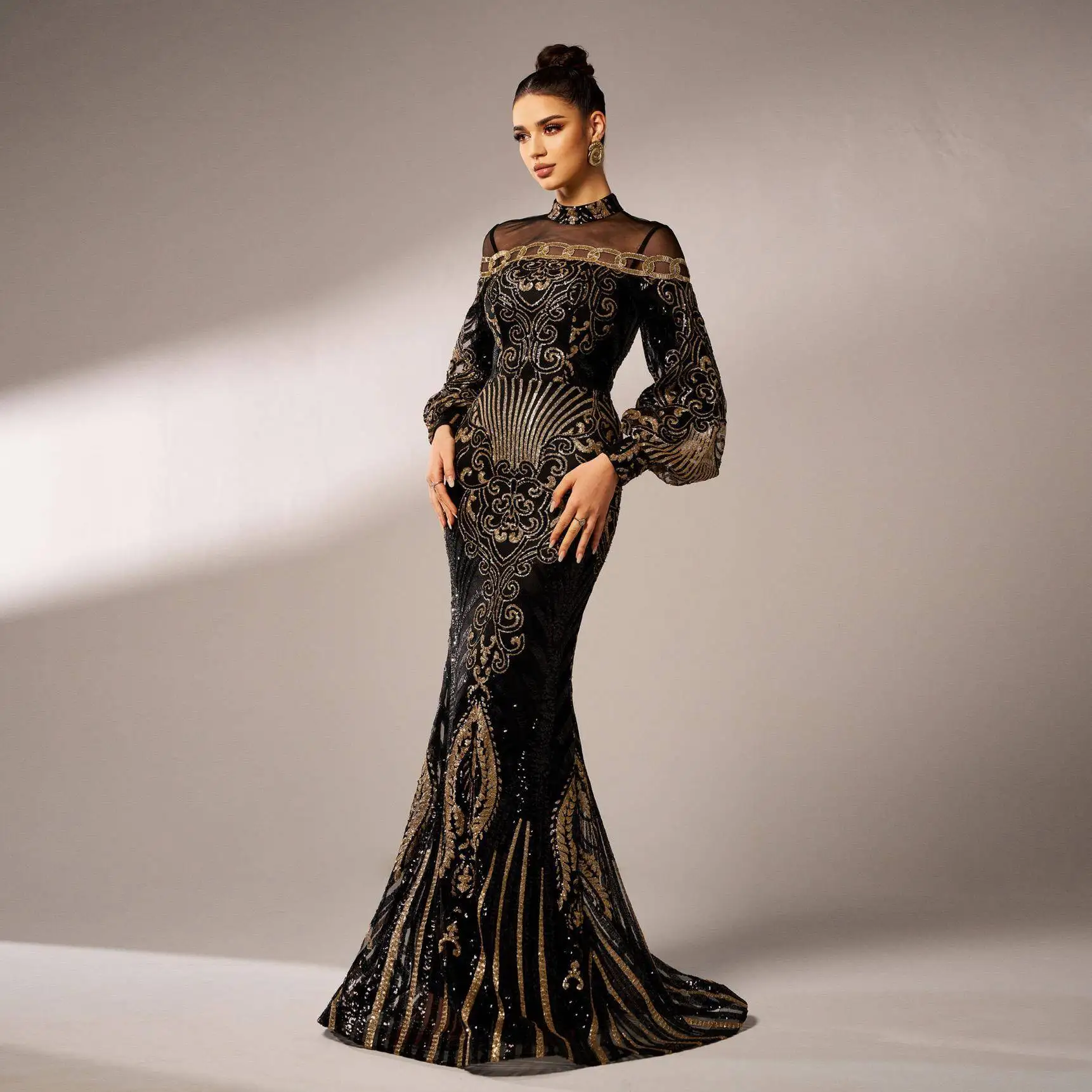 Plus Size Black Sequin Evening Dress Sb792ae8c17ae4f4ea86822908f74fde4x