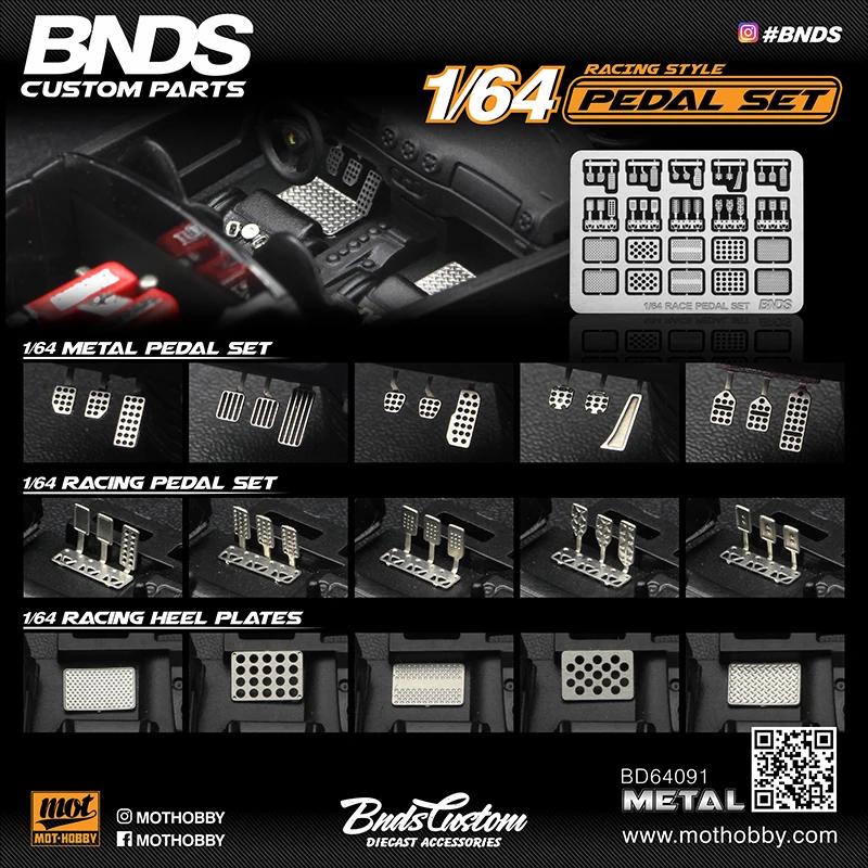 BNDS Neue 1/64 Metall Modifizierte Teile Kleine Auspuffrohr Schalldämpfer Racing Stil Pedal Set Für Modell Auto Racing Fahrzeug Spielzeug – Detail 19
