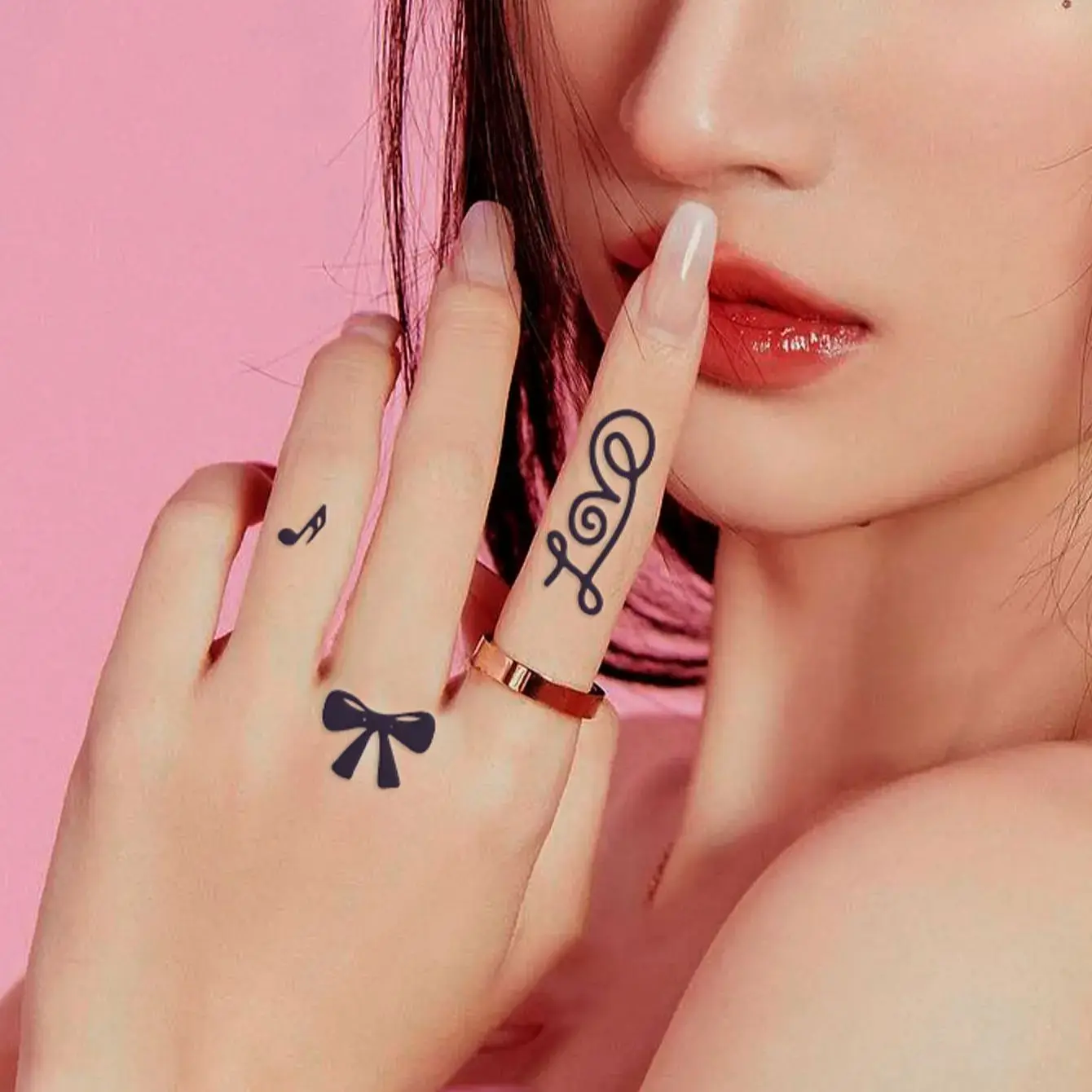 2pcs New Gothic Fashion Pattern Waterproof Temporary Tattoo Sticker Love  Butterfly Semi Permanent Tattoo for Women Decoration - AliExpress, image size:1340x1340