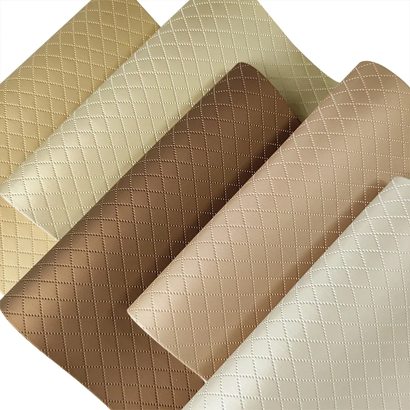 Matte Diamond Embossed Faux Leather Fabric Soft Backing Leatherette Sheets  for Upholstery Sofa Mat Phone Case Car Seat 46x135cm