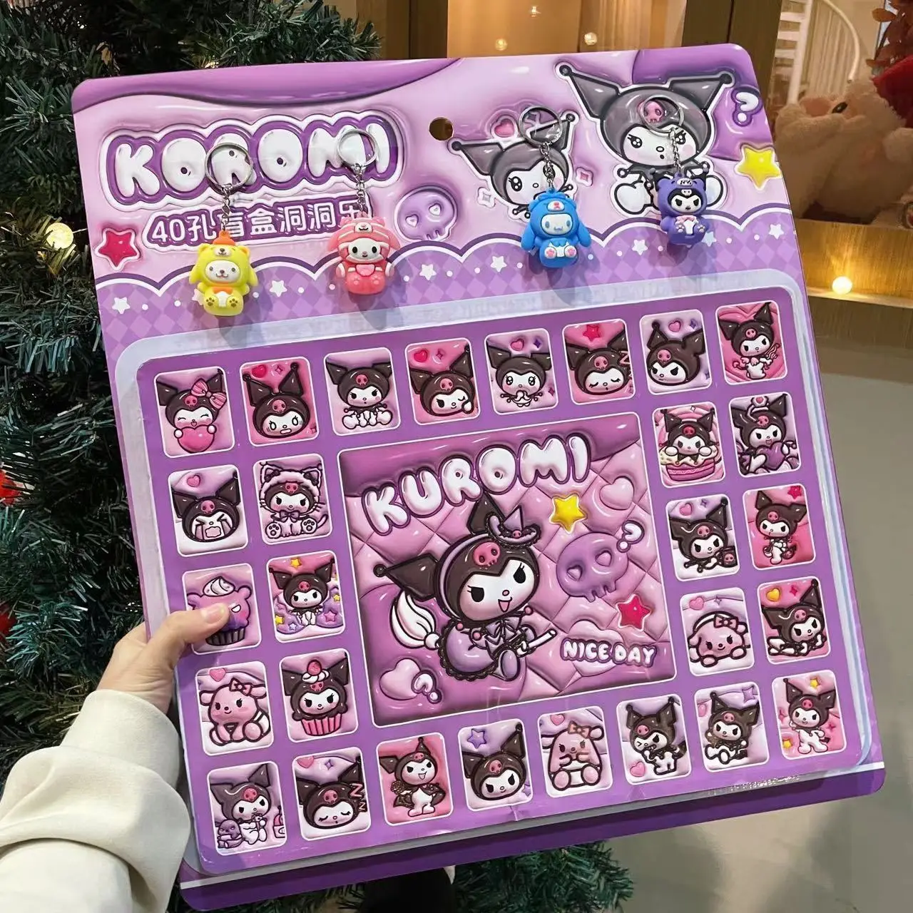 

Kawaii Sanrio Kuromi мультфильм брелок кукла детские игрушки случайный рафиль коробка для детей начальной школы девочка подарок на день рождения