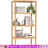 4 Tier Bamboo Storage Shelf Freestanding Bookcase Bathroom Kitchen Organizer Sturdy Moisture Resistant Space Saving Rack 1