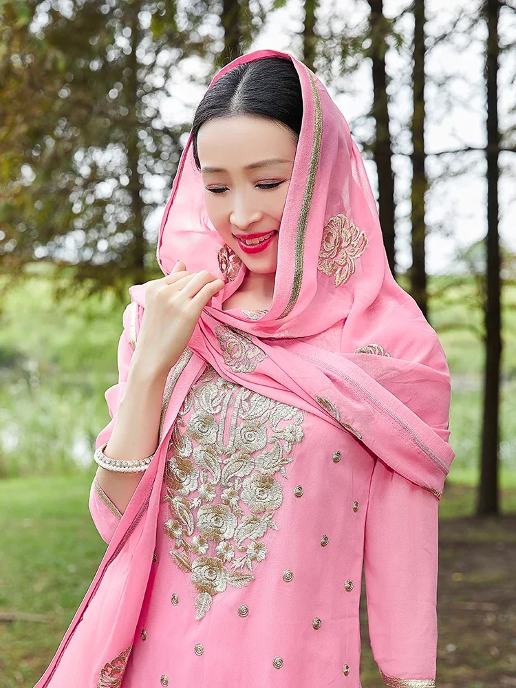 India Pakistan Punjabi Dupattas Daily Suits Woman Blouse Pants