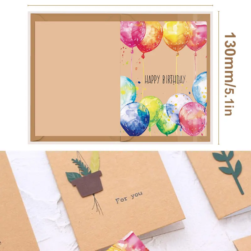 DIY Cartoon Birthday Greeting Card Set with Envelopes and Stickers – Fun and Creative C... - SKU BGCS0003 - UGI Packaging