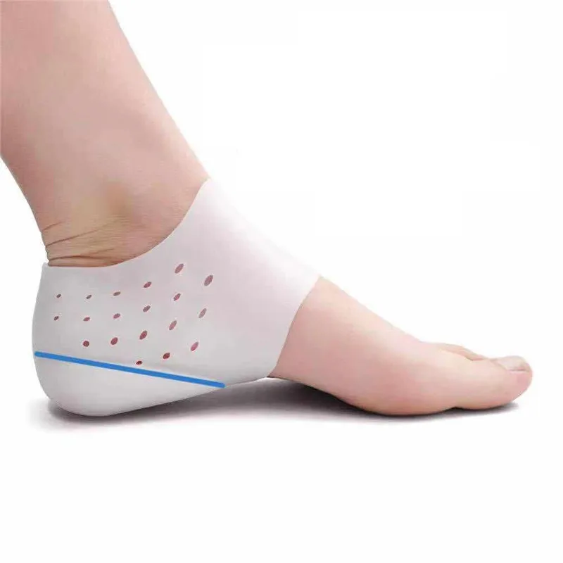 Silicone Height Increase Insoles Heel Cushion Soles Anti-Slip Pain Relieve Invisible Heel Pads Men Shoes Woman Insoles Shoe Pad