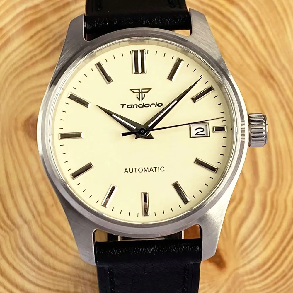 Tandorio 自動巻き時計 39mm 黒文字盤 NH35 新品 Tandorio NH35A Automatic 39mm Pilot 200m Waterproof Sapphire