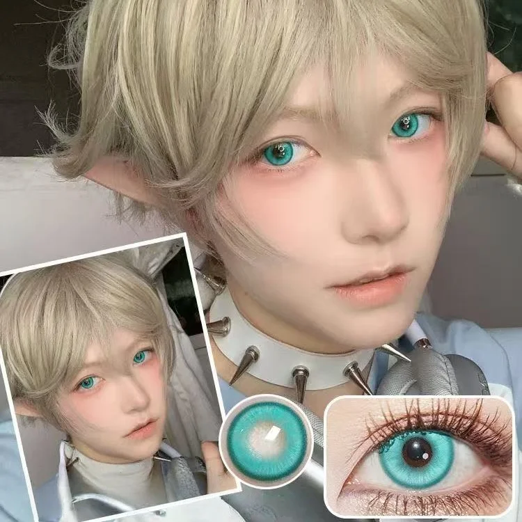 Vibrant Myopia Colored Contacts - Half Year Wear Cosplay Lenses for Halloween and Party Fun