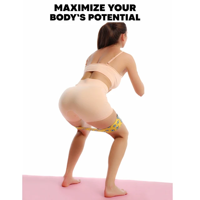 Resistance Bands for Working Out, Exercise Bands Workout, Booty Bands for Women Legs and Glutes, Pilates Flexbands Yellow 3