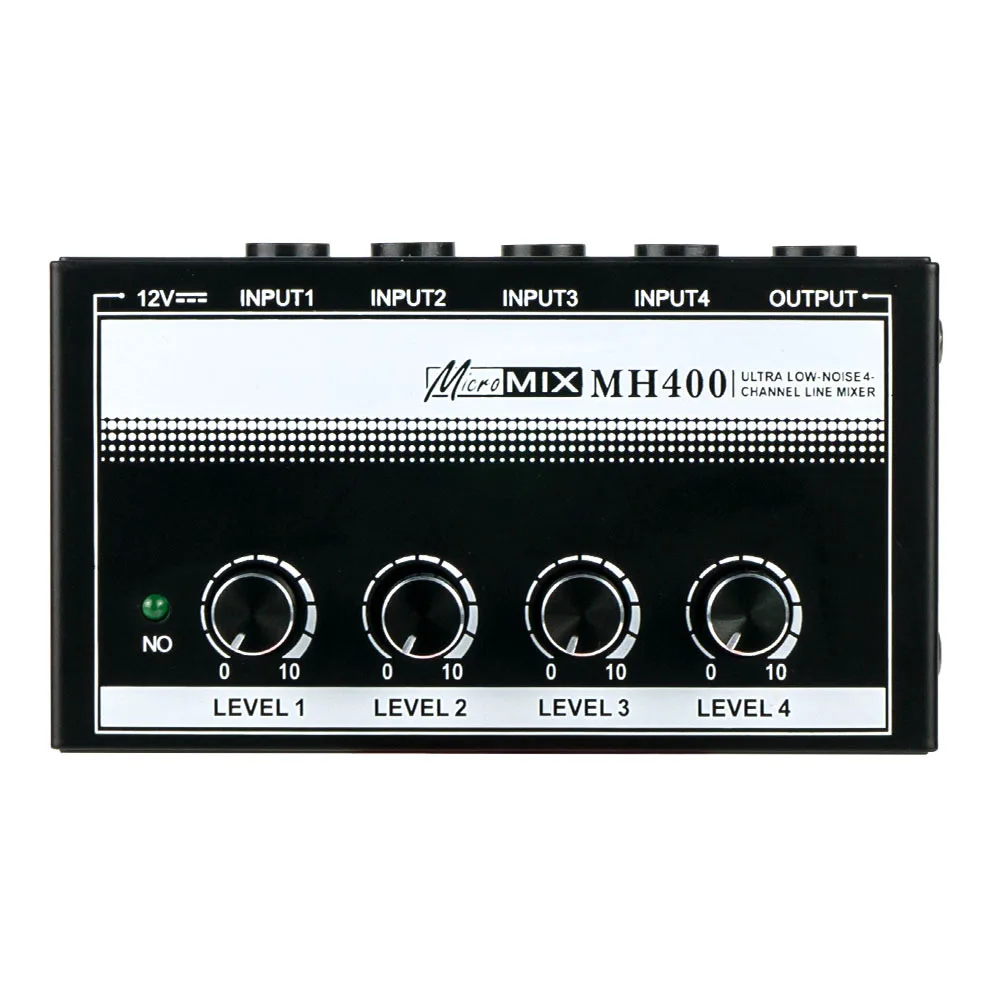 MH400 4 채널 믹서 오디오 믹서, 초저소음 사운드 테이블 믹싱 콘솔, 라이브 녹음 믹서, 오디오 스테레오 DJ 장비