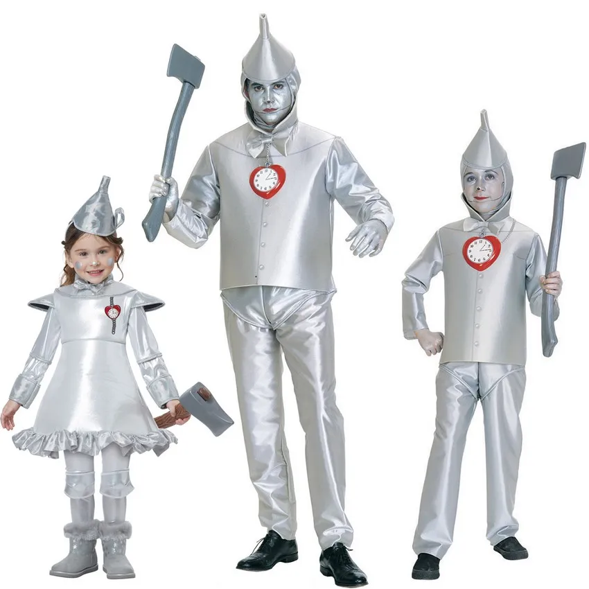 

Halloween Costume Performance Clothing Cosplay Tin Man Role for Adult and Child
