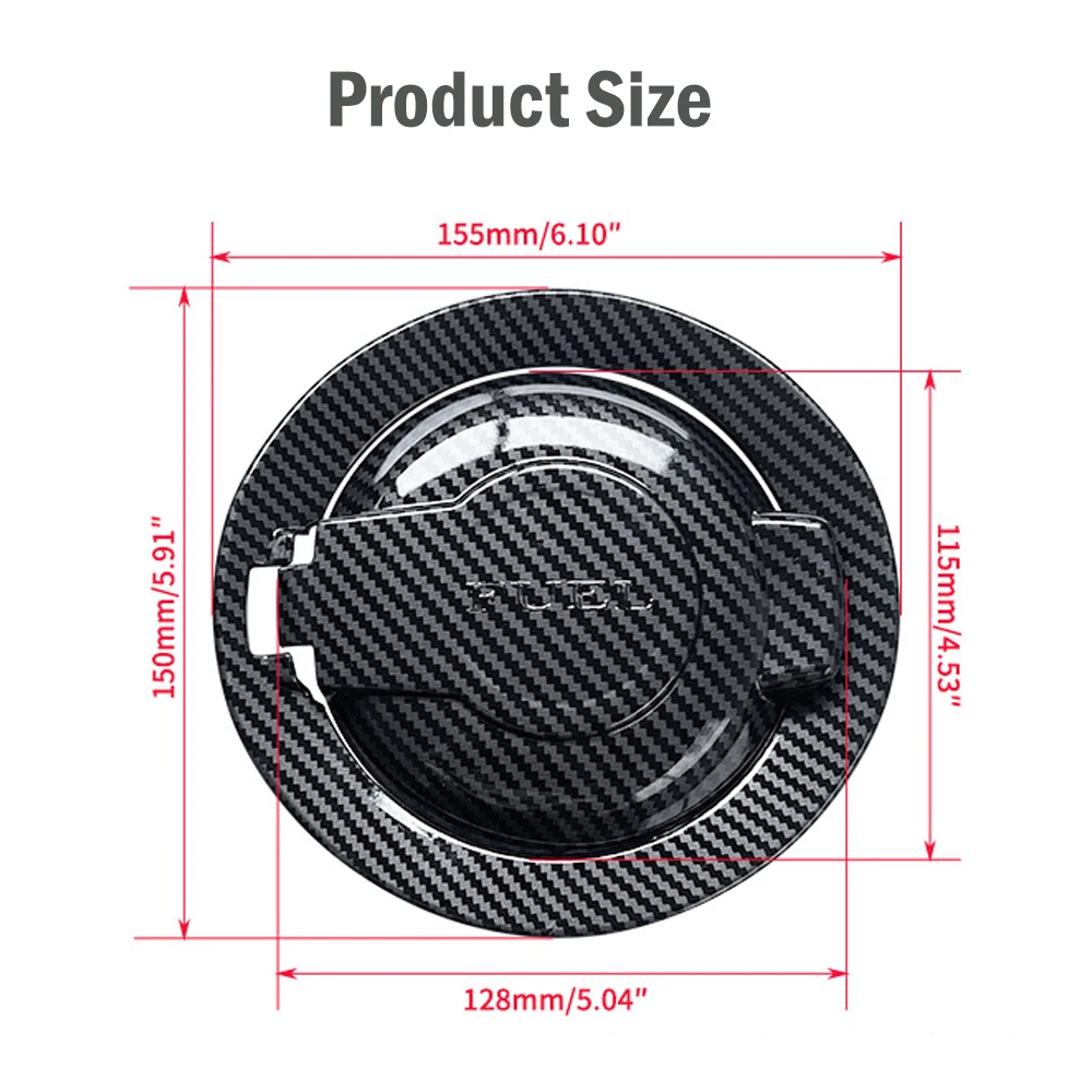 Für Dodge Carbon Kraftstoff Tank Abdeckung Trim Gas Tür Kappe Schutz Für Dodge Challenger 2008-2023 Zubehör – Detail 7