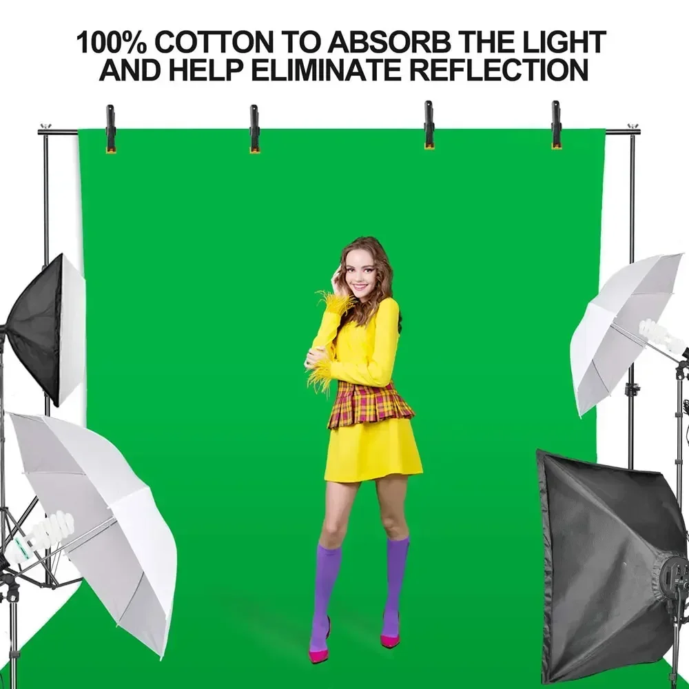 2X2/3m Photo Video Studio Backdrop Background Stand Adjustable Telescopic Background Support System with Carry Bag