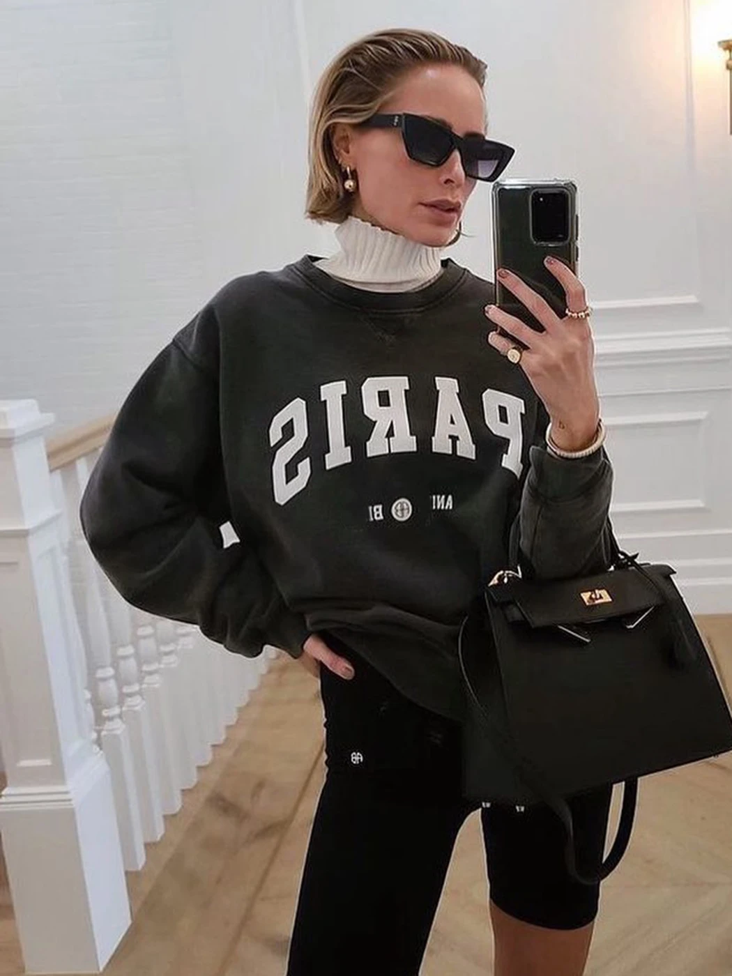 

Paris Sweatshirt Women 2023 Autumn Winter Clothing Washed Vintage Pullovers Tops Oversized Sweatshirts Hoodies Female New