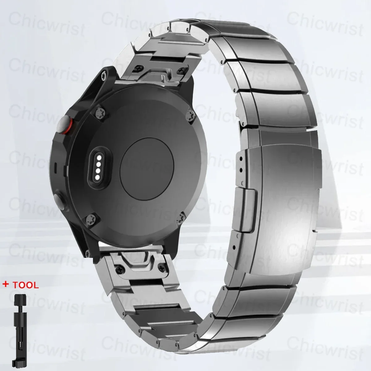 Premium Titanium QuickFit Strap - 26mm/22mm Adjustable Metal Watch Band