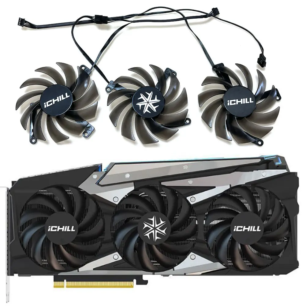 

3Fan/SET CF-12915S INNO3D RTX 3070、3080 iCHILL X4 FAN，For INNO3D RTX 3070、3070TI、3080、3080TI、3090 iCHILL X4 Graphics card fan