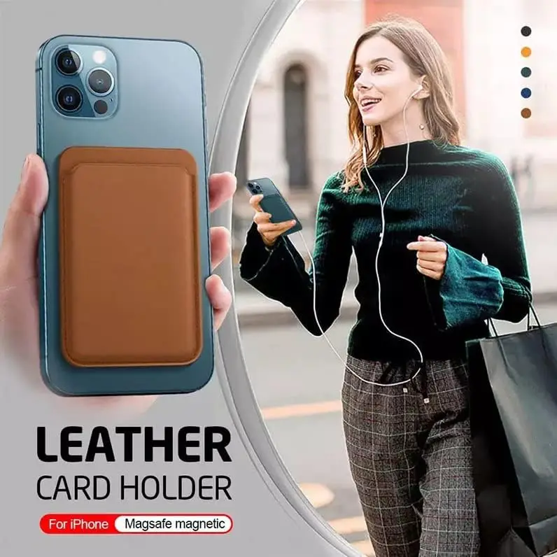 Premium Magnetic Leather Wallet & Card Holder Case - Enhanced Design Accessories