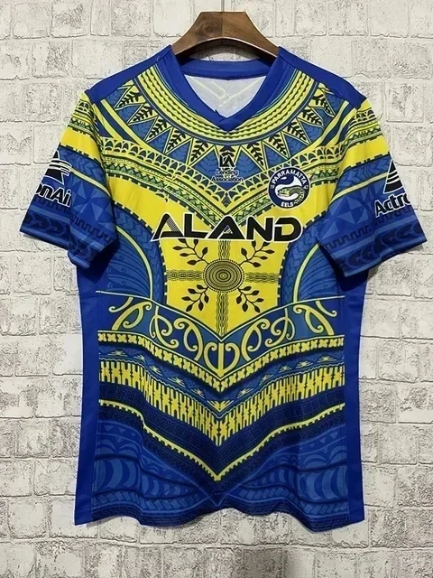 thumbnail image 1 of Camiseta de rugby de local/visitante Parramatta Eels 2024 - Talla para hombre: S-XXXL (nombre y número personalizados impresos), 1 of 5