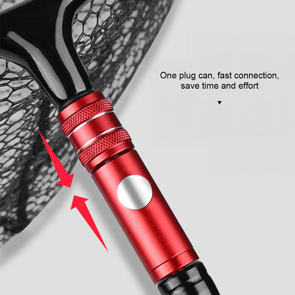 1Pc Universal Fishing Landing Dip Net Connector Quick Release Landing Net Head Adapter Press Type Fishing Net Joint Fitting