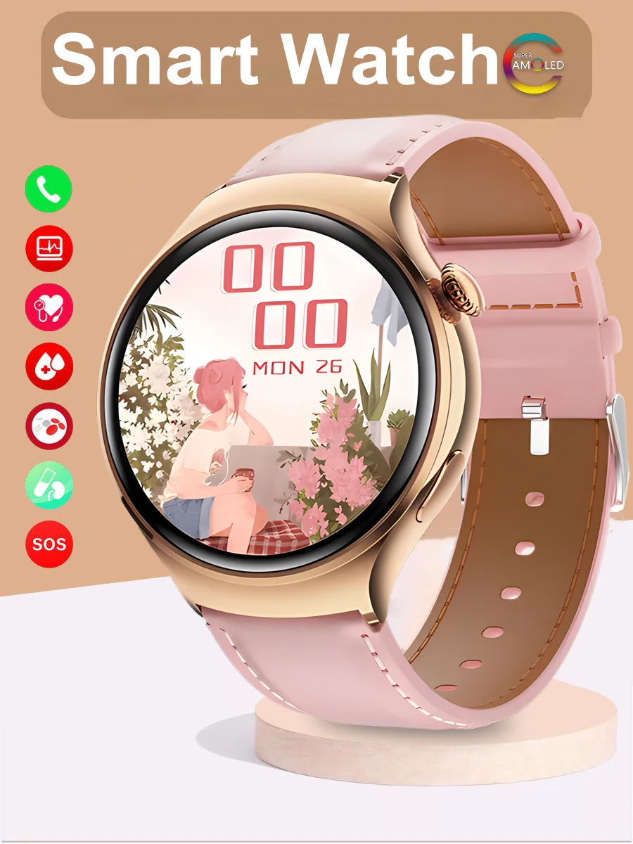 Per Xiaomi 2024 New Ladyes Smartwatch Women Smart Watch Bluetooth Call Sport Fitness Tracker Nfc 1.27 Pollici Grande Schermo