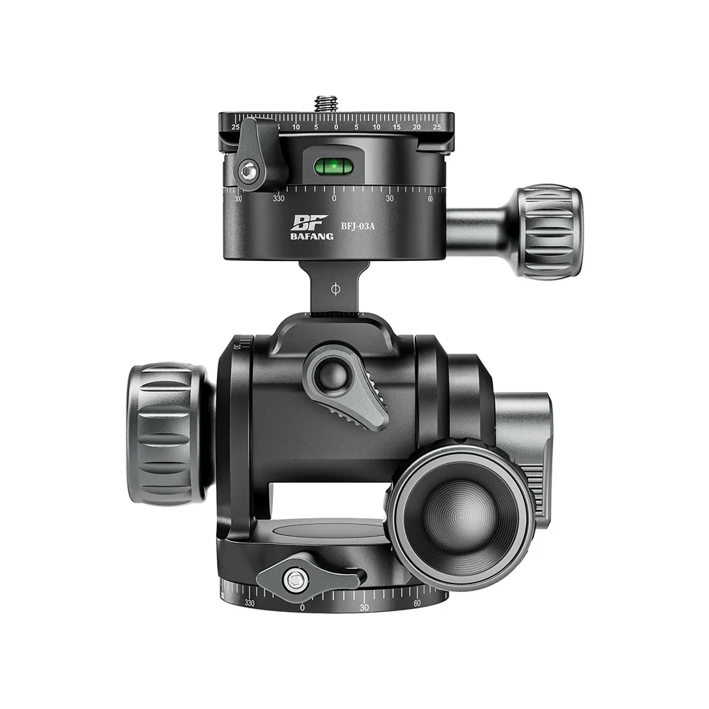 BAFANG New Design Upgraded Tripod Ball Head Panoramic CNC Metal Camera Tripod Geared Head for Monopod DSLR Camcorder