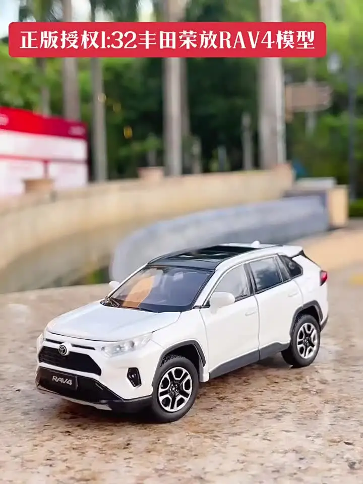 1:32 Toyota Rav4 Suv Legering Automodel Diëtica Metalen Speelgoedvoertuigen Auto Model Simulatie Geluid Licht Collectie Speelgoed Cadeau  26