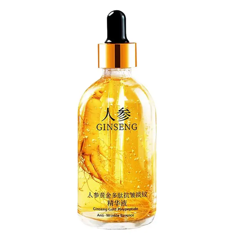 

Golden Ginseng Essences 100ml Polypeptide Anti-wrinkle Face Serum Fade Fine Lines Hyaluronic Acid Moisturizing Facial Skin Care