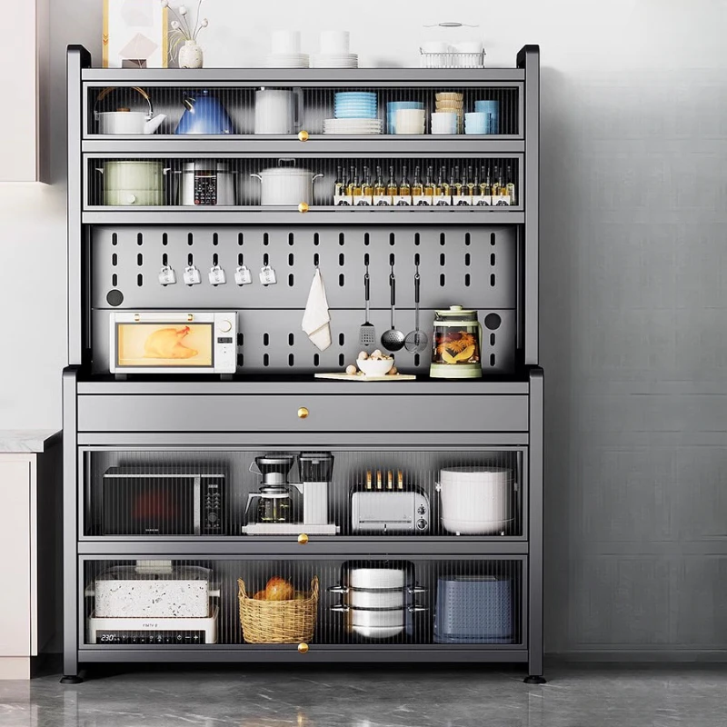 Nero Storage Credenze Cassetto Metallo Soggiorno Mobili Da Cucina Credenze Display Armario De Cocina Mobili Per La Casa Mr50Cj