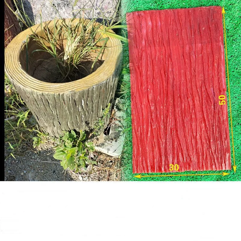 Fake Tree Pressing Mold Cement Making Garden Simulation Imitation Stake Stump Bark Christmas Printing Halloween