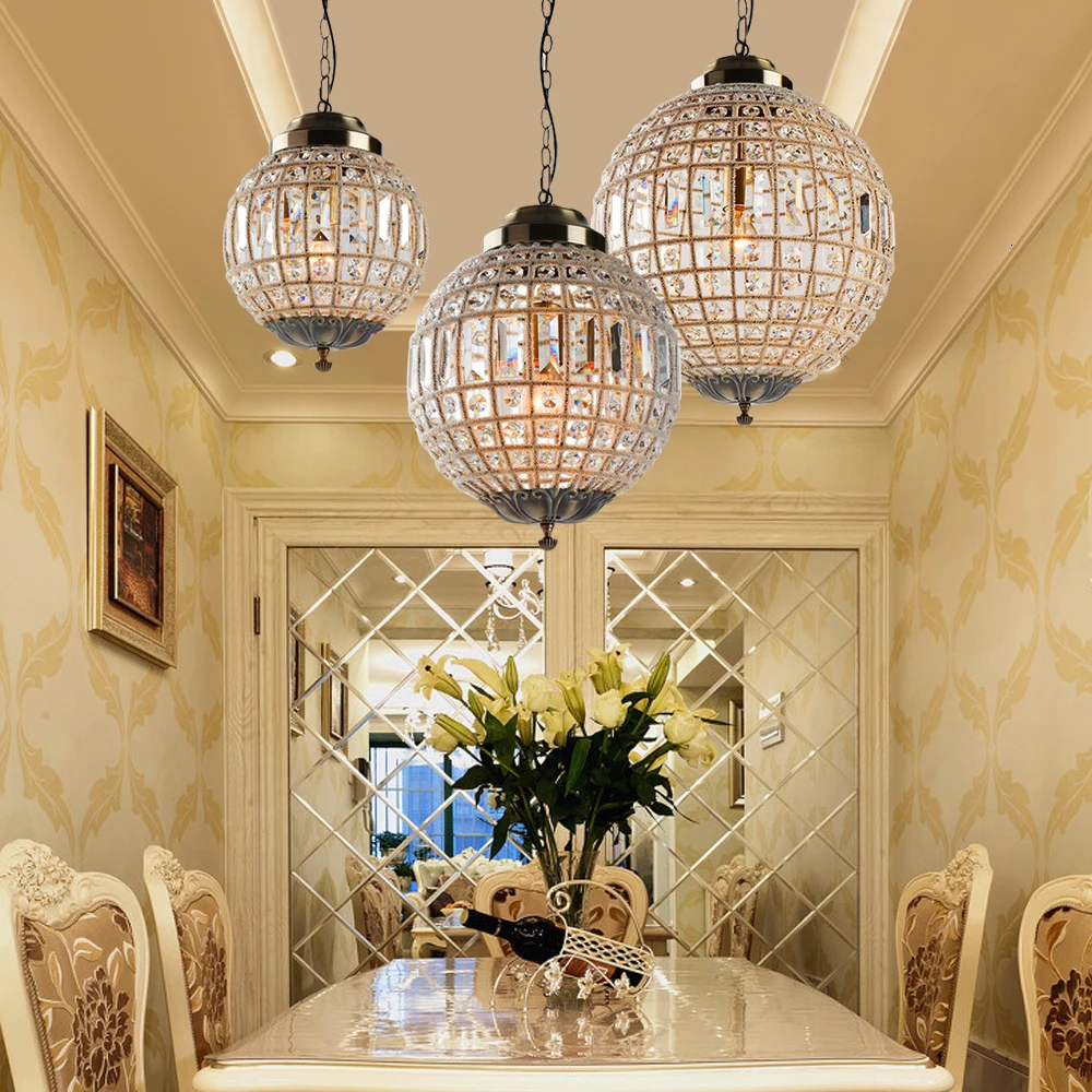 

Modern Chandelier Lamp Retro Vintage Royal Empire Ball Style Big Led Crystal Lustres Lights E27 For Living Room bedroom bathroom