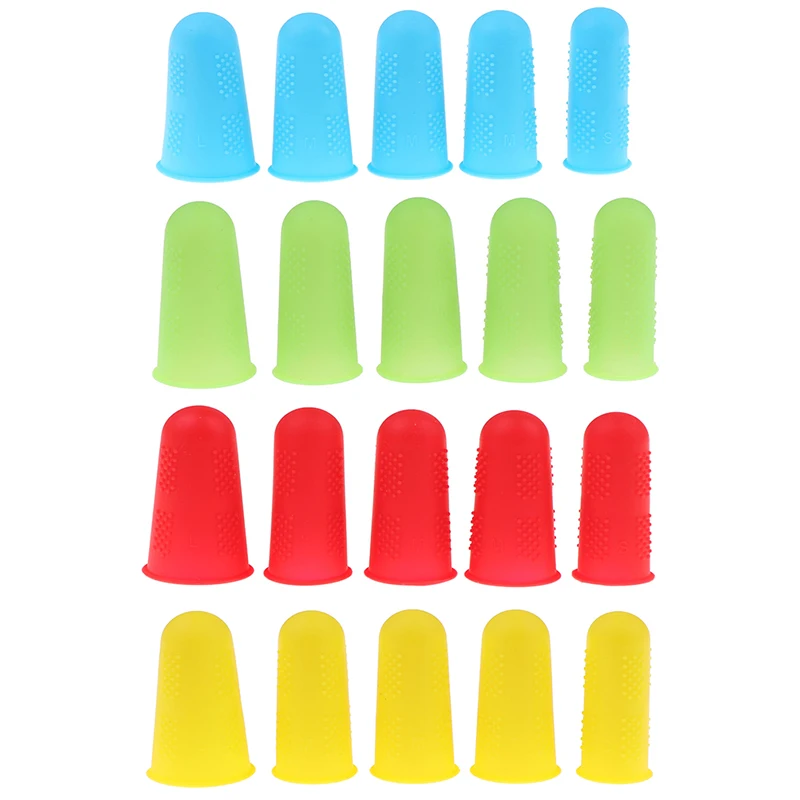 Silicone Finger Protector Sleeve Cover Cooking Kitchen Tools 3/5pcs