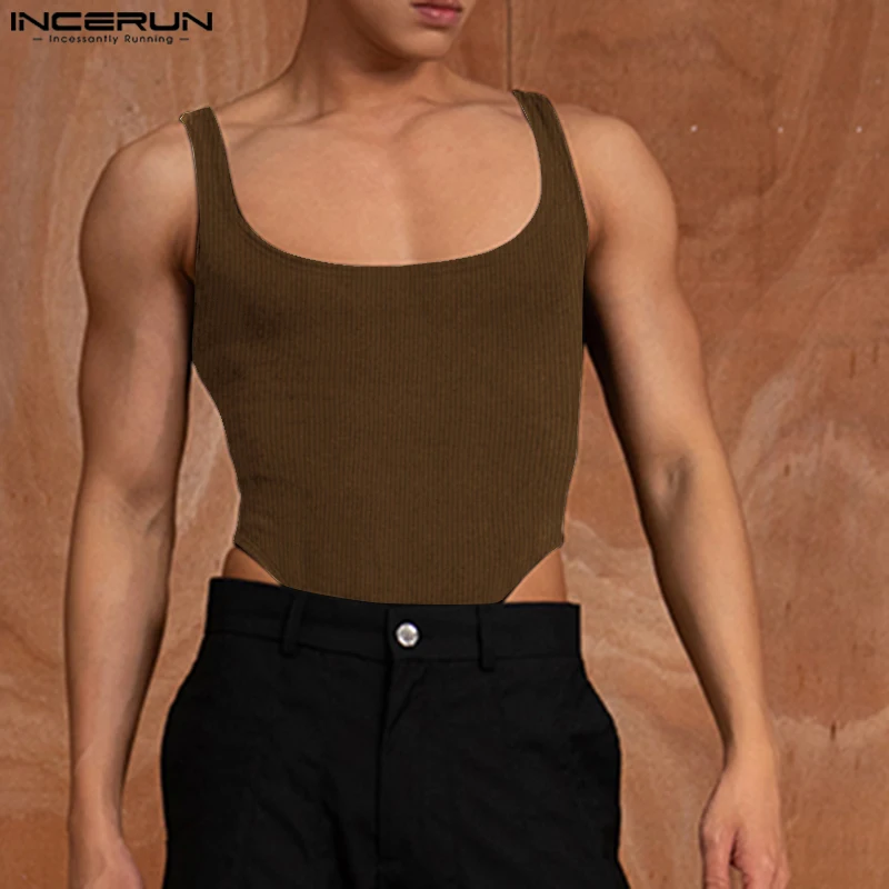 Men Bodysuits Rompers Tank Tops INCERUN S-5XL