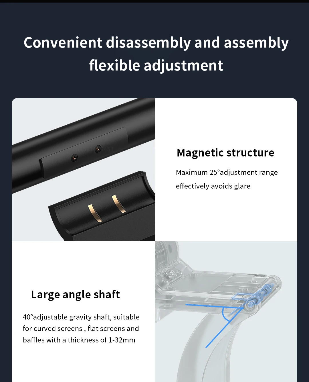 Xiaomi Mijia Ra95 Desk Lamp 1S Remote Control for Computer PC Monitor Screen Bar description image 23
