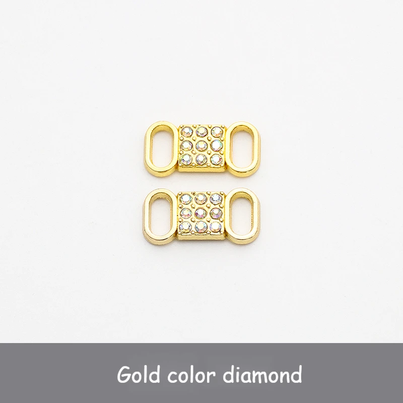 Luxury Rhinestone Shoe Charm Accessories - Metal Buckle and Lock