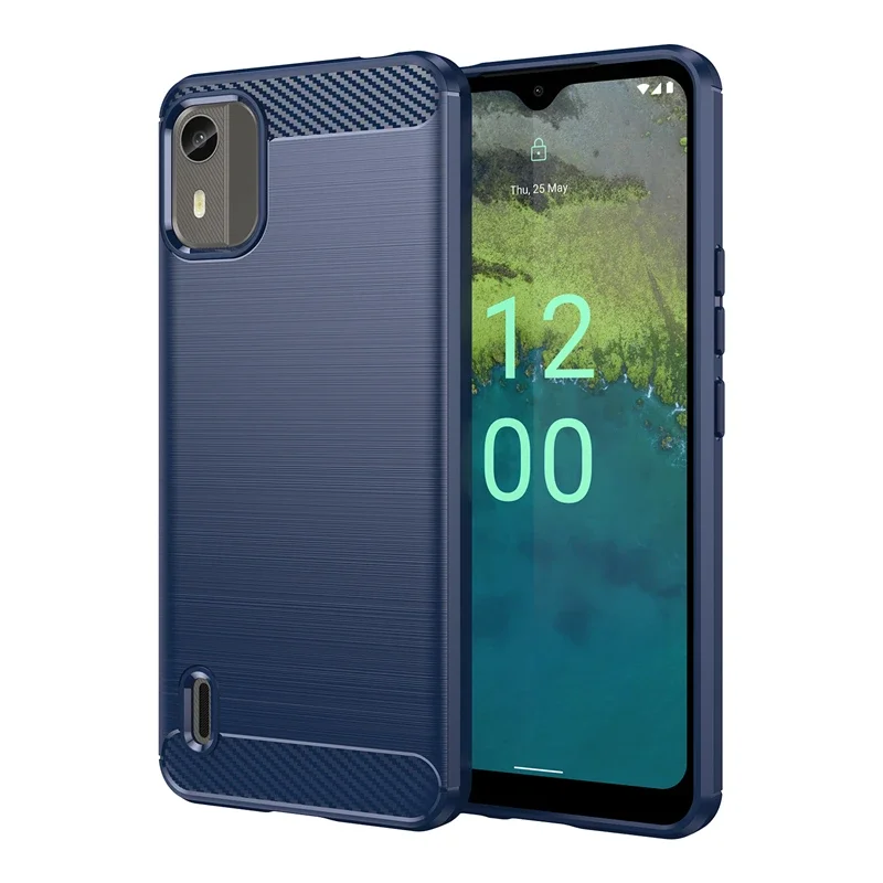 Durable Carbon Fiber Texture TPU Shockproof Protective Phone Case