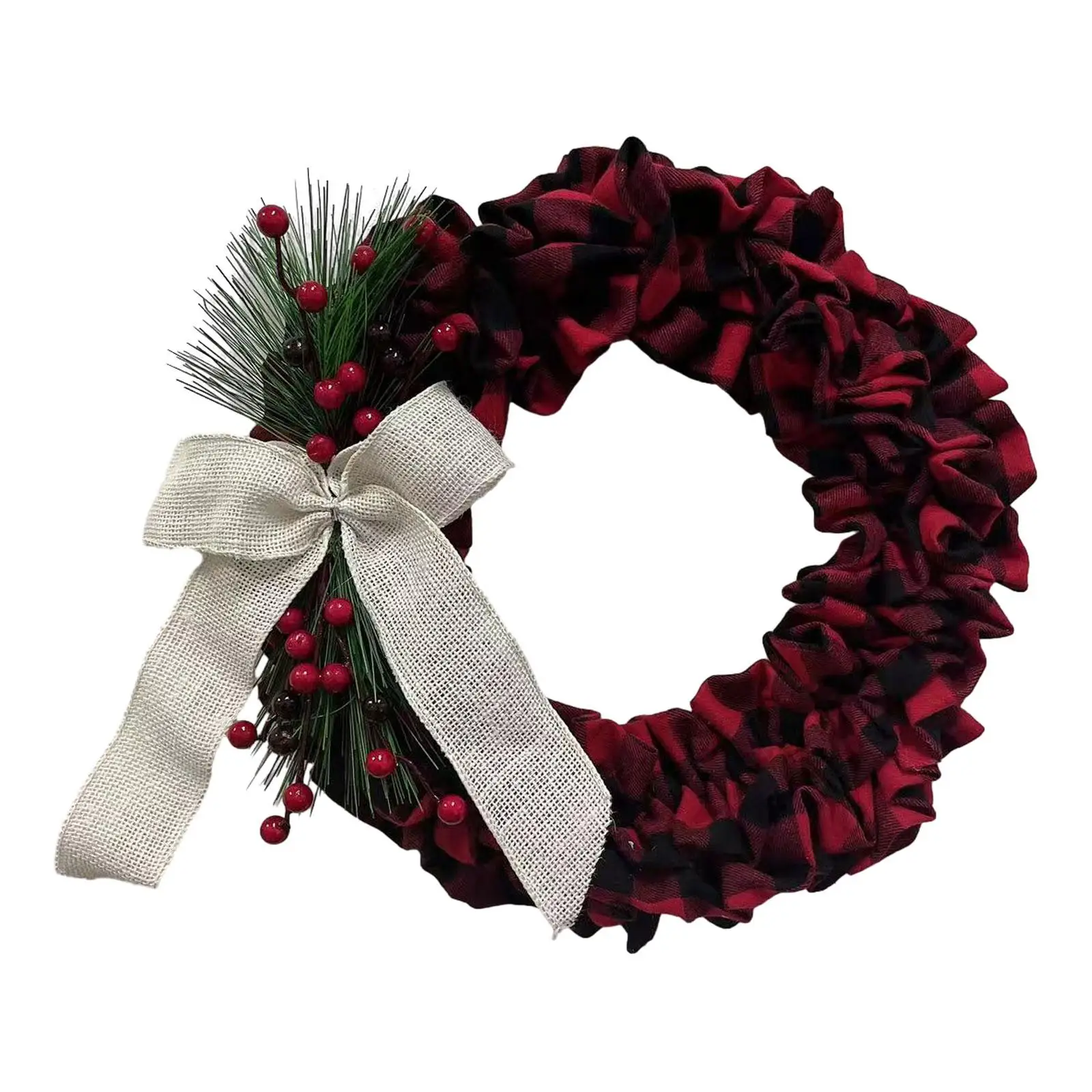 

Artificial Wreath Christmas Round Wreath for Outdoor Party Supplies Festival