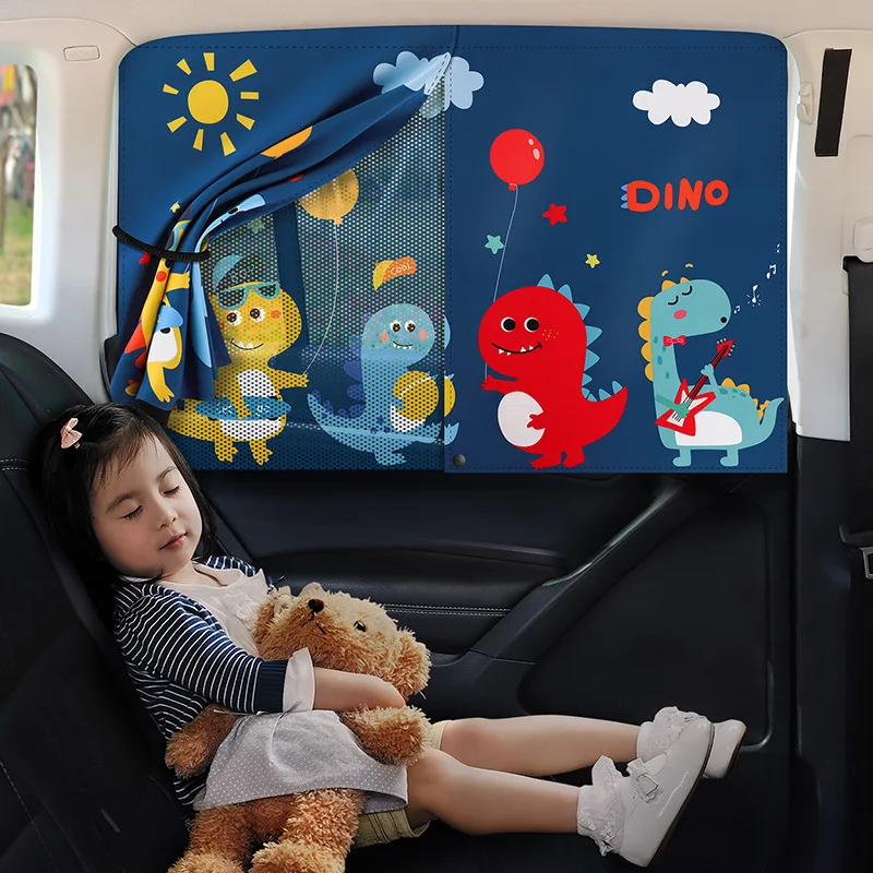 Baby Safety Seat Sun Shade Universal Magnetic Curtain Car Window Sunshade Stroller Cover UV Protection For Kids