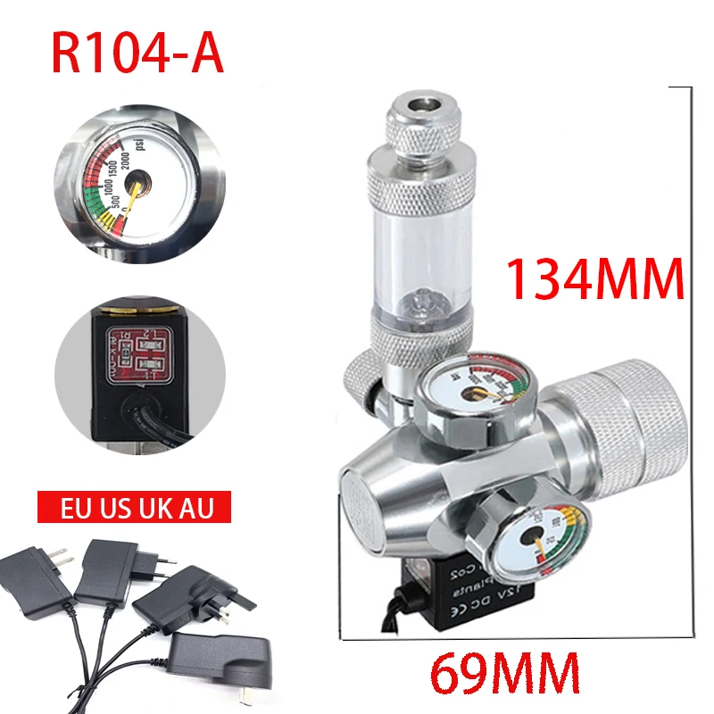 2024 DIY Aquarium CO2 Regulator Electromagnetic Valve Bubble Counter CO2 Control System Fish Tank CO2 Pressure Reducing Valve 3
