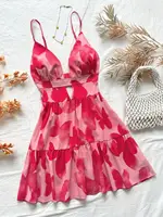 4-Color Leopard Printed Sexy Camisole Dress Women Sleeveless Backless Mini Dress Summer Vacation Dresses 1