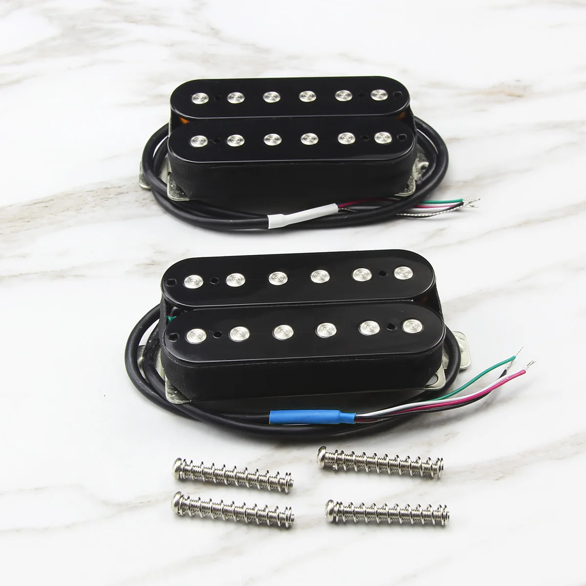 

FLEOR Set of Black Alnico 5 Double Coil Humbucker Pickups Neck & Bridge Guitar Parts