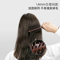 Manche en bois poils de sanglier brosse ronde queue professionnel Salon de coiffure coiffure brosse à cheveux cheveux peigne rond 3