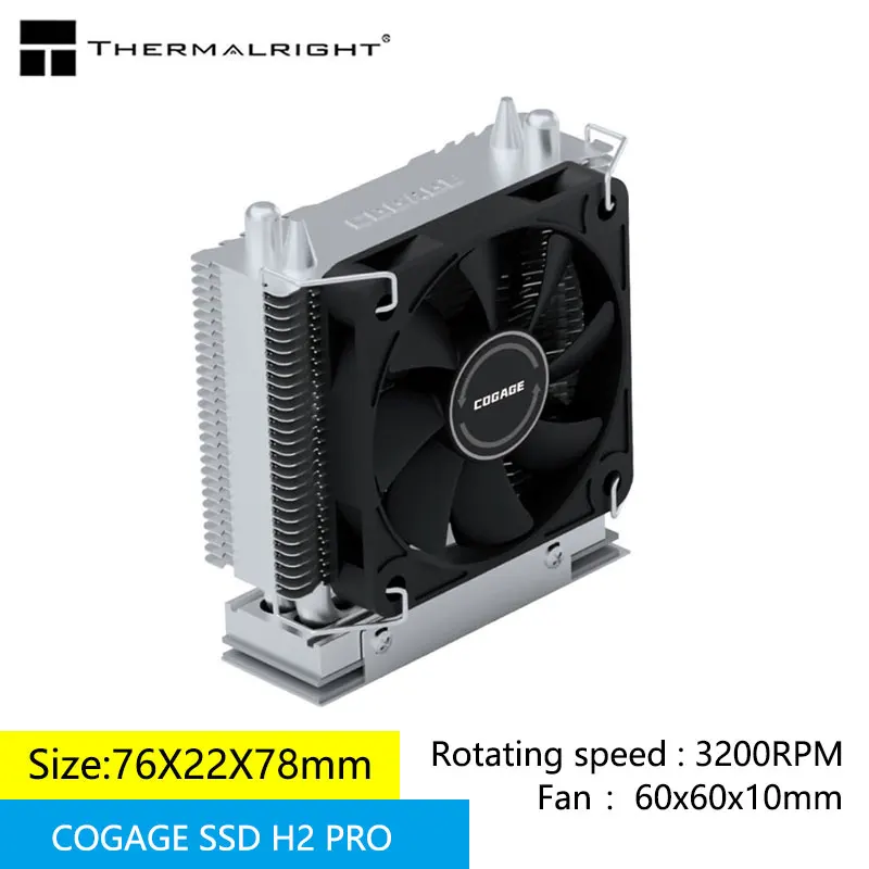 Thermalright-cogage Ssd h2 Pro M.2 Radiador de Estado Sólido Suporta Pci-e5.0 Disco Rígido de Estado Sólido