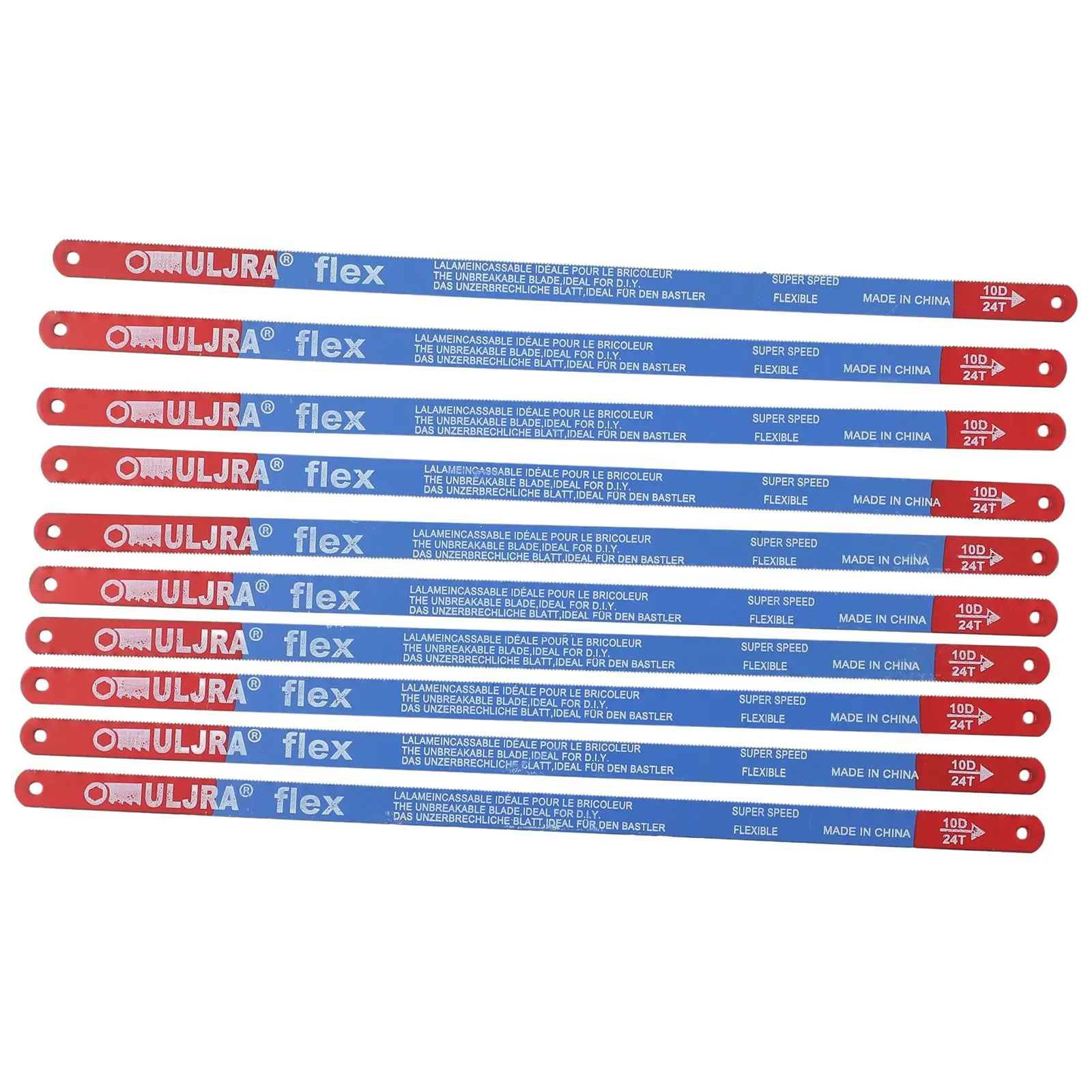 10 PCS 14T/18T/24T Hand Saw Blades Set 300mm BiMetal M35 Stee Hacksaw Blade Multifunctional For Home DIY Wood Fast Cutting Tools for Hand Saw Hacksaw Blade