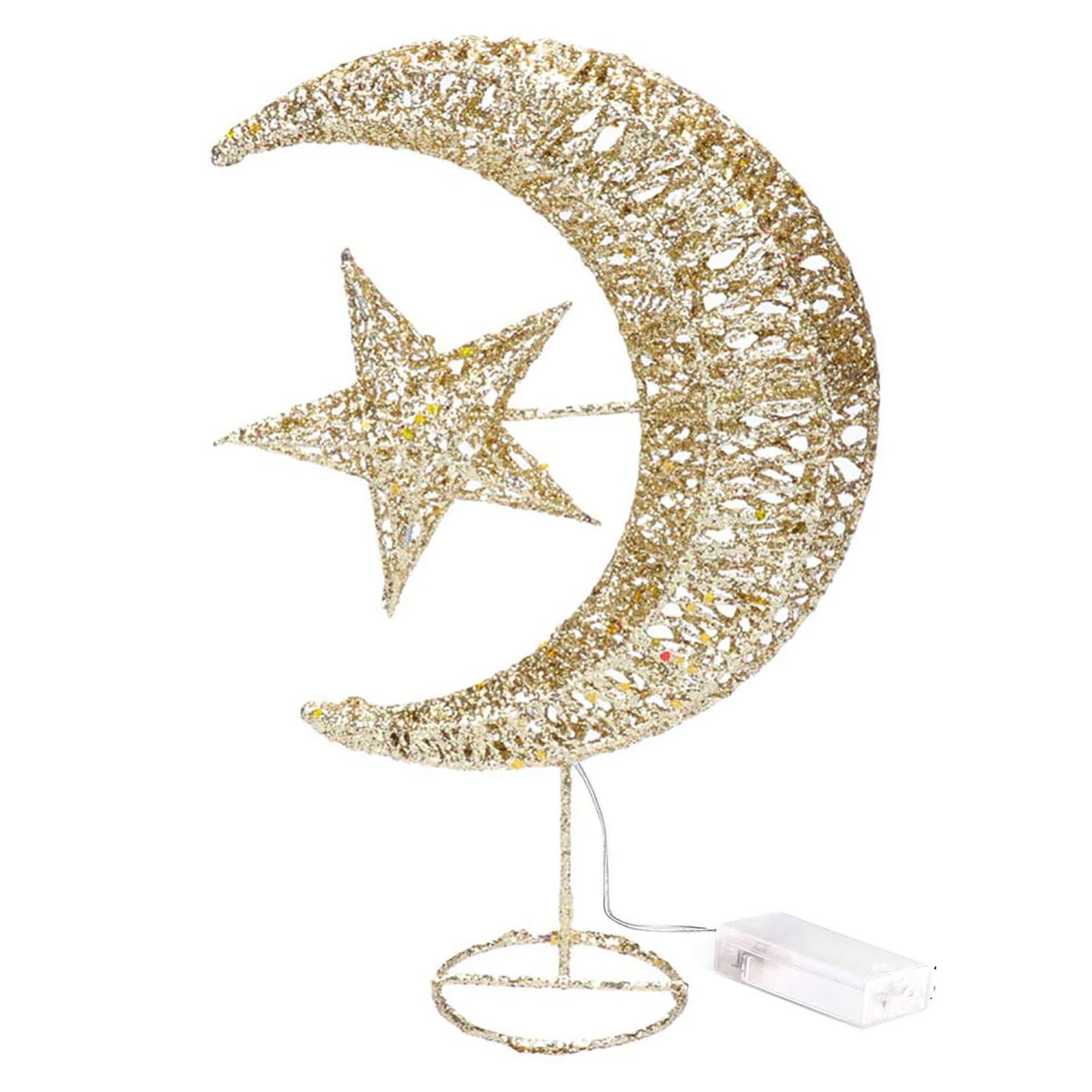 Star And Moon Treetop Decoration Hollow Design Christmas Tree Topper Led  Lighted Tree Topper Ornament Moon Star Table Light - Christmas Tree Toppers  - AliExpress